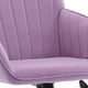 Arun Swivel Office Chair | Memory Foam | Lilac Purple Velvet | Gold Metal