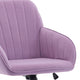 Arun Swivel Office Chair | Memory Foam | Lilac Purple Velvet | Gold Metal