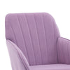 Arun Swivel Office Chair | Memory Foam | Lilac Purple Velvet | Gold Metal