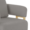 Jiya Accent Club Chair Set of 2 | Sponge Fill Gray Teddy Fleece | Gold Legs