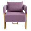 Jiya Accent Club Chair Set of 2 | Sponge Fill Lilac Purple Velvet | Gold Legs