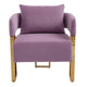 Jiya Accent Club Chair Set of 2 | Sponge Fill Lilac Purple Velvet | Gold Legs