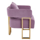 Jiya Accent Club Chair Set of 2 | Sponge Fill Lilac Purple Velvet | Gold Legs