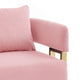 Jiya Accent Club Chair Set of 2 | Sponge Fill Pink Velvet | Gold Legs