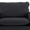 Heya Lounge Sofa Chair Set of 2 | Track Arms | Black Faux Leather