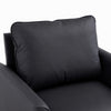 Heya Lounge Sofa Chair Set of 2 | Track Arms | Black Faux Leather