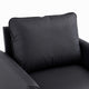 Heya Lounge Sofa Chair Set of 2 | Track Arms | Black Faux Leather