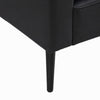 Heya Lounge Sofa Chair Set of 2 | Track Arms | Black Faux Leather