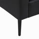 Heya Lounge Sofa Chair Set of 2 | Track Arms | Black Faux Leather