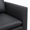 Heya Lounge Sofa Chair Set of 2 | Track Arms | Black Faux Leather