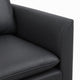 Heya Lounge Sofa Chair Set of 2 | Track Arms | Black Faux Leather