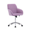 Kena Swivel Office Chair | Lilac Purple Tufted Velvet | Adjustable Height