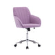 Kena Swivel Office Chair | Lilac Purple Tufted Velvet | Adjustable Height
