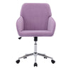 Kena Swivel Office Chair | Lilac Purple Tufted Velvet | Adjustable Height