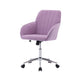 Kena Swivel Office Chair | Lilac Purple Tufted Velvet | Adjustable Height