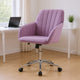 Kena Swivel Office Chair | Lilac Purple Tufted Velvet | Adjustable Height