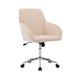Kena Swivel Office Chair | Khaki Tufted Velvet | Adjustable Height