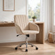 Kena Swivel Office Chair | Khaki Tufted Velvet | Adjustable Height