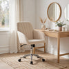 Kena Swivel Office Chair | Khaki Tufted Velvet | Adjustable Height