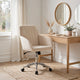 Kena Swivel Office Chair | Khaki Tufted Velvet | Adjustable Height