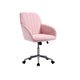 Kena Swivel Office Chair | Baby Pink Tufted Velvet | Adjustable Height