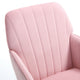 Kena Swivel Office Chair | Baby Pink Tufted Velvet | Adjustable Height