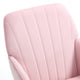 Kena Swivel Office Chair | Baby Pink Tufted Velvet | Adjustable Height