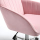 Kena Swivel Office Chair | Baby Pink Tufted Velvet | Adjustable Height