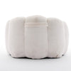 Lery Lotus Accent Sofa Chair | Compressed Bean Bag | White Faux Fur