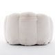 Lery Lotus Accent Sofa Chair | Compressed Bean Bag | White Faux Fur