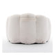 Lery Lotus Accent Sofa Chair | Compressed Bean Bag | White Faux Fur