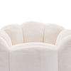 Lery Lotus Accent Sofa Chair | Compressed Bean Bag | White Faux Fur