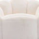 Lery Lotus Accent Sofa Chair | Compressed Bean Bag | White Faux Fur