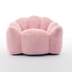 Lery Lotus Accent Sofa Chair | Compressed Bean Bag | Pink Faux Fur