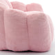 Lery Lotus Accent Sofa Chair | Compressed Bean Bag | Pink Faux Fur