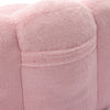 Lery Lotus Accent Sofa Chair | Compressed Bean Bag | Pink Faux Fur