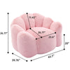 Lery Lotus Accent Sofa Chair | Compressed Bean Bag | Pink Faux Fur