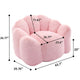 Lery Lotus Accent Sofa Chair | Compressed Bean Bag | Pink Faux Fur