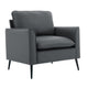Heya Lounge Sofa Chair Set of 2 | Track Arms | Light Gray Faux Leather