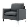 Heya Lounge Sofa Chair Set of 2 | Track Arms | Light Gray Faux Leather