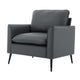 Heya Lounge Sofa Chair Set of 2 | Track Arms | Light Gray Faux Leather
