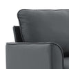 Heya Lounge Sofa Chair Set of 2 | Track Arms | Light Gray Faux Leather