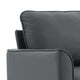 Heya Lounge Sofa Chair Set of 2 | Track Arms | Light Gray Faux Leather