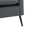 Heya Lounge Sofa Chair Set of 2 | Track Arms | Light Gray Faux Leather