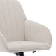 Kena Swivel Office Chair | Adjustable Height | Beige Tufted Velvet | Gold
