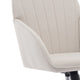 Kena Swivel Office Chair | Adjustable Height | Beige Tufted Velvet | Gold