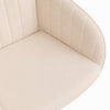 Kena Swivel Office Chair | Adjustable Height | Beige Tufted Velvet | Gold