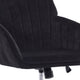 Kena Swivel Office Chair | Adjustable Height | Black Tufted Velvet | Gold