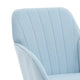 Kena Swivel Office Chair | Adjustable Height | Blue Tufted Velvet | Gold