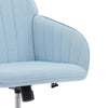 Kena Swivel Office Chair | Adjustable Height | Blue Tufted Velvet | Gold